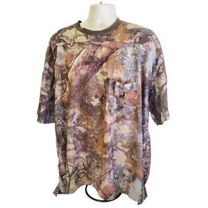 King's Outdoor World Men's Brown Realtree Front Pocket Short Sleeve T-Shirt 3XL